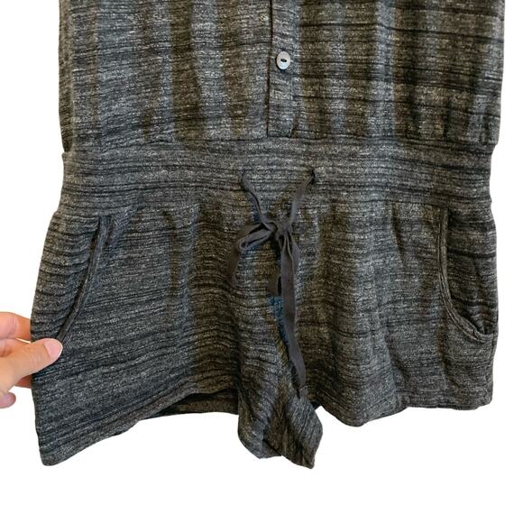 Aritzia TNA Space Dye Charcoal Sleeveless Romper - Picture 3 of 7